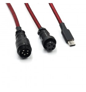  5PIN male GX16 Aviation plug to Type-c Spring and usb to 5pin gx16  female wire cable set red black 